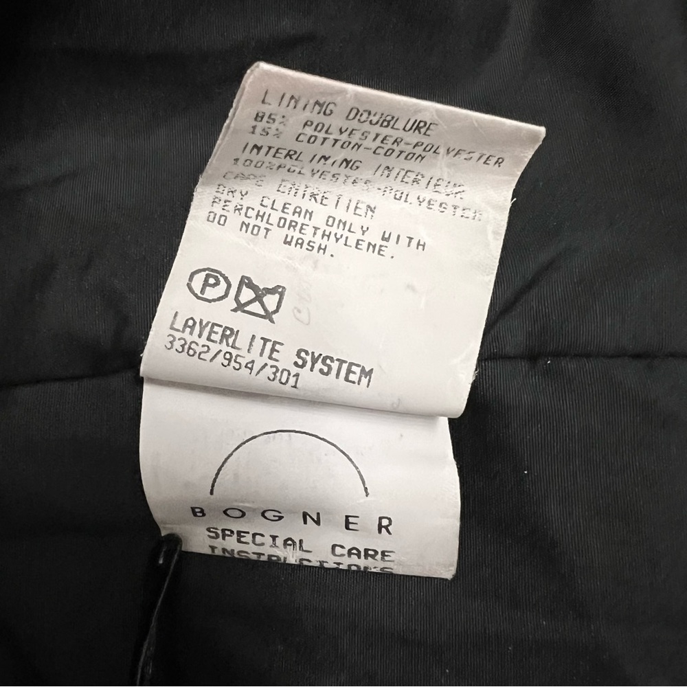 Bogner Vintage Ski Snow Jacket Black Embroidered Size 8/Medium Winter Puffer - Picture 11 of 12